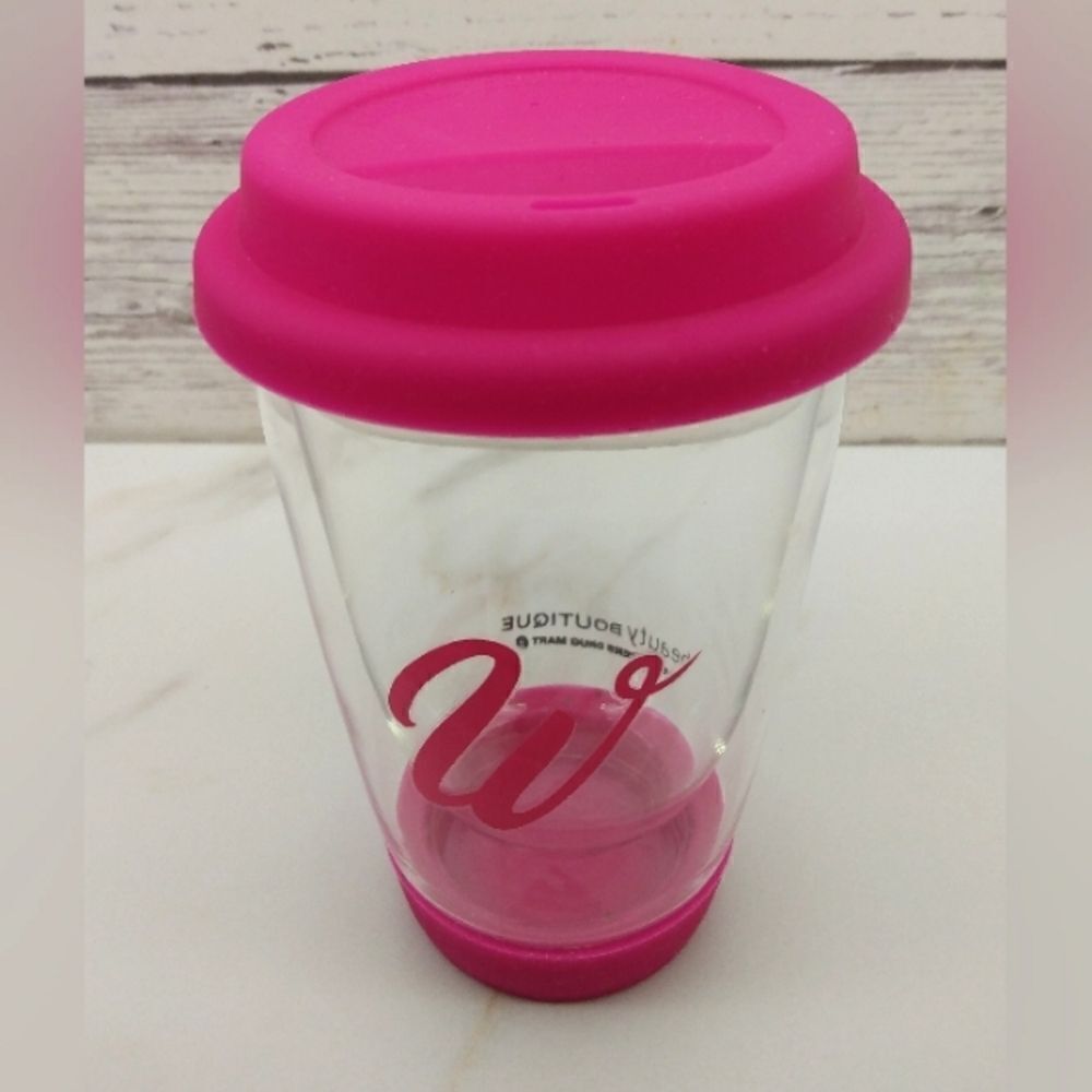 Free Barbie Neon Pink Coffee Tea Travel Mug New! - Picture 11 of 11